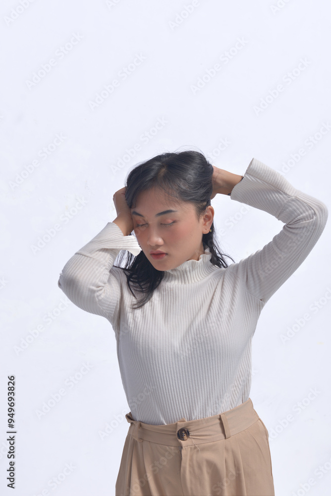 Young Asian Woman Poses and Face Expressions Young Asian Woman Poses and Face Expressions
