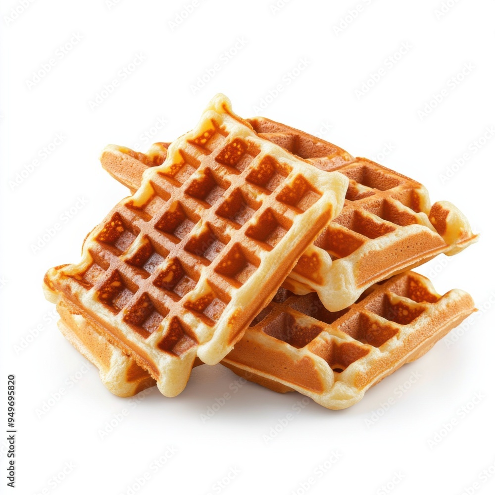 Waffles on a white background Waffles on a white background