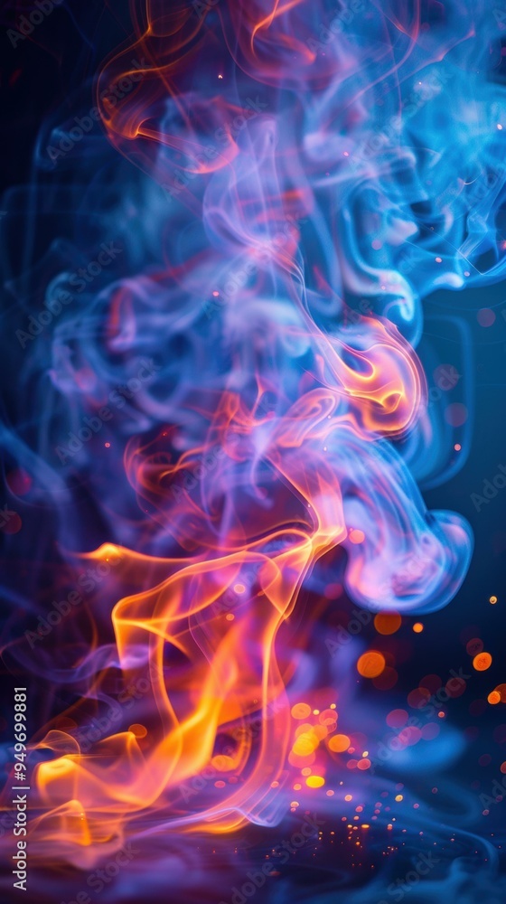 Abstract colorful smoke swirls. AI. Abstract colorful smoke swirls. AI.