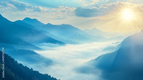 Misty Mountain Sunrise