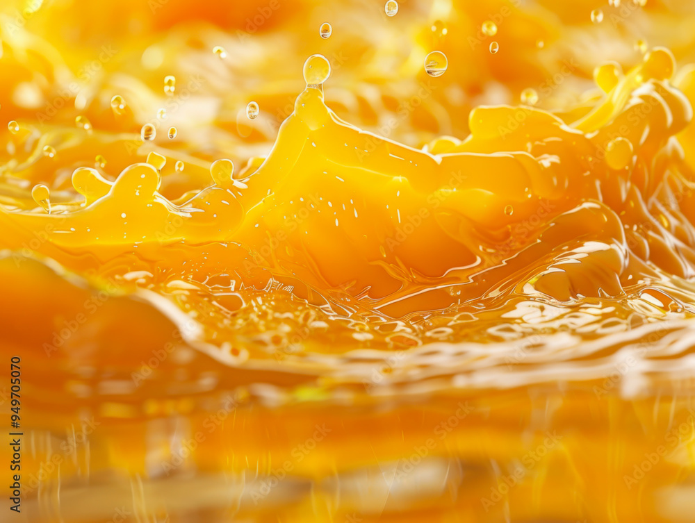 Close up bright orange juice texture for health and nature waves Close up bright orange juice texture for health and nature waves