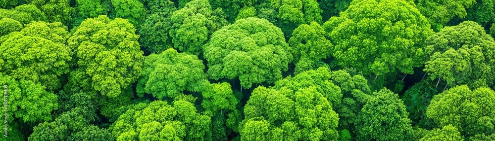Dense tropical rainforest canopy, Tropical rainforest, Aerial view of lush green canopy layers Dense tropical rainforest canopy, Tropical rainforest, Aerial view of lush green canopy layers
