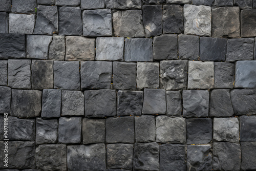 Processed collage of old european cobble stone pavement texture. Background for banner