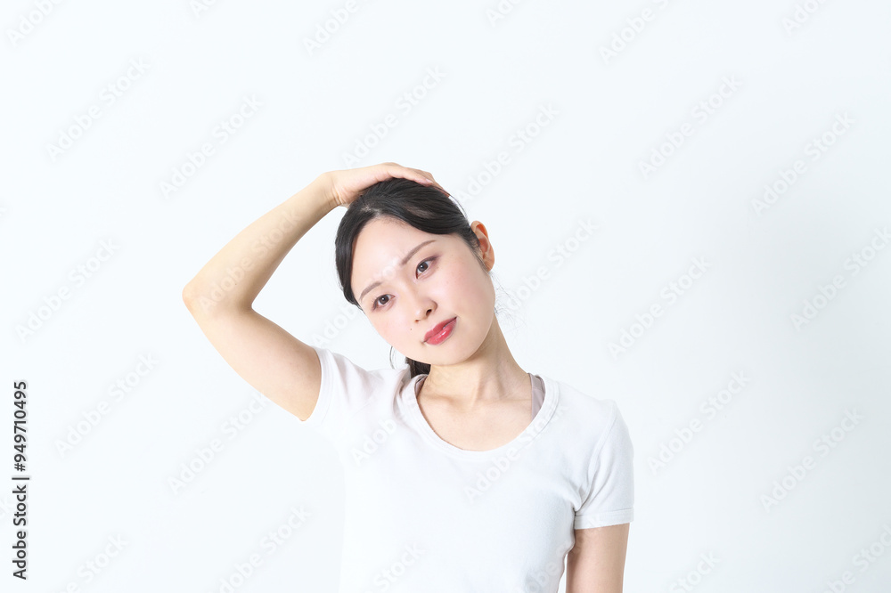 ストレッチをしている女性 ストレッチをしている女性