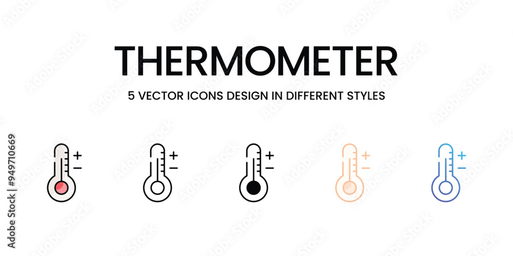 Thermometer icons set vector stock illustration Thermometer icons set vector stock illustration
