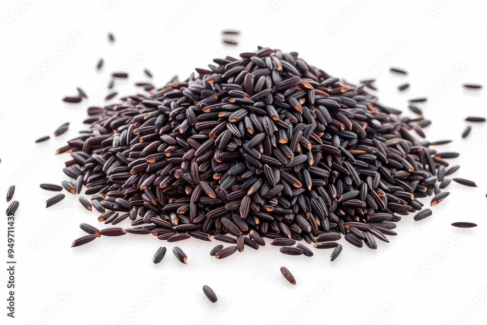 Black Rice- Heap of Healthy Organic Grain for Nourishing Food Black Rice- Heap of Healthy Organic Grain for Nourishing Food