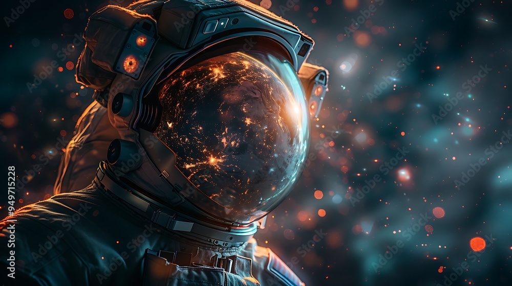 A close-up shot of an astronaut’s helmet visor, reflecting the image of Earth in vivid detail, with the blue planet appearing majestic and serene against the blackness of space, A close-up shot of an astronaut’s helmet visor, reflecting the image of Earth in vivid detail, with the blue planet appearing majestic and serene against the blackness of space,