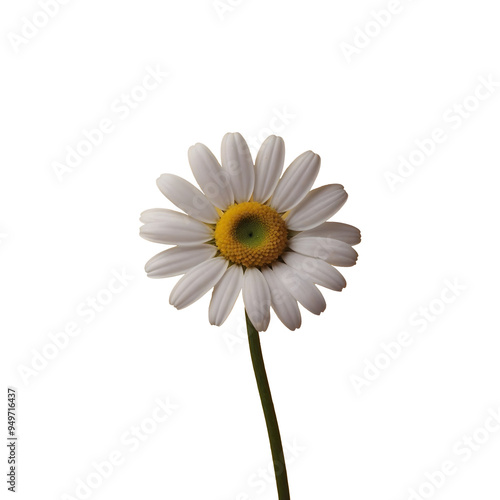 Wallpaper Mural Single daisy flower on transparent background. Daisy png clipping path Torontodigital.ca