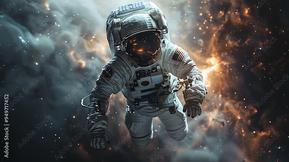An astronaut drifting through the pitch-black void of space, with only the faintest hint of distant stars, the scene capturing the terrifying vastness and isolation of the cosmos, An astronaut drifting through the pitch-black void of space, with only the faintest hint of distant stars, the scene capturing the terrifying vastness and isolation of the cosmos,