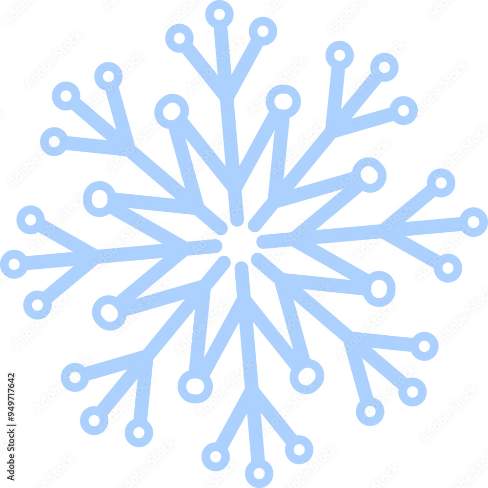 Illustration soft blue snowflake on transparent background, vector EPS10 Illustration soft blue snowflake on transparent background, vector EPS10