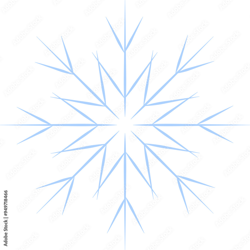 Snowflake soft blue on transparent background, Illustration vector EPS10 Snowflake soft blue on transparent background, Illustration vector EPS10