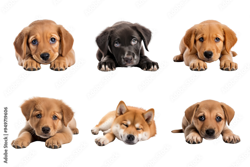 Cute Dog Collection Bundle Set Isolated on a Transparent Background Cute Dog Collection Bundle Set Isolated on a Transparent Background