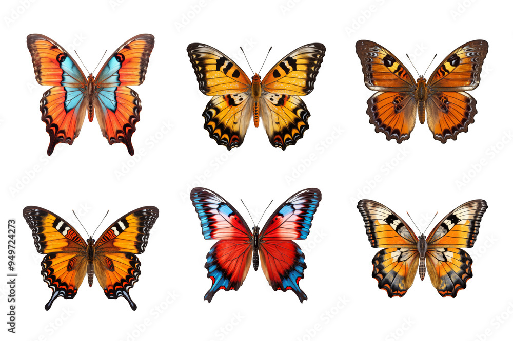 Butterfly Collection Bundle Set Isolated on a Transparent Background Butterfly Collection Bundle Set Isolated on a Transparent Background