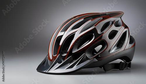 Bicycle Helmet on Grey