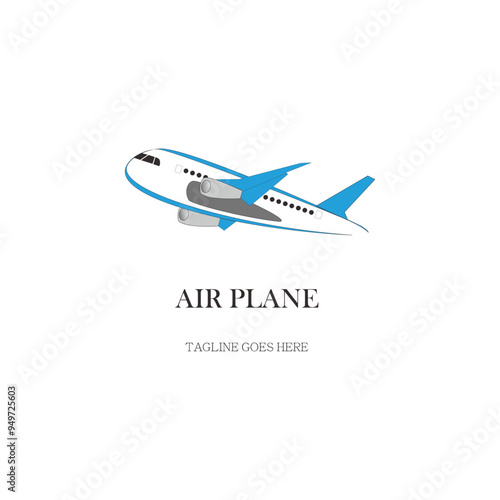 sleek and illustration. Perfect for travel, aviation, and transportation designs. Customizable and easy to use.