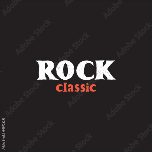 Obraz na płótnie Rock classic lettering phrase design w salonie