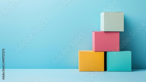 Colorful corrugated boxes used for retail display, Retail packaging design, Vibrant packaging solutions