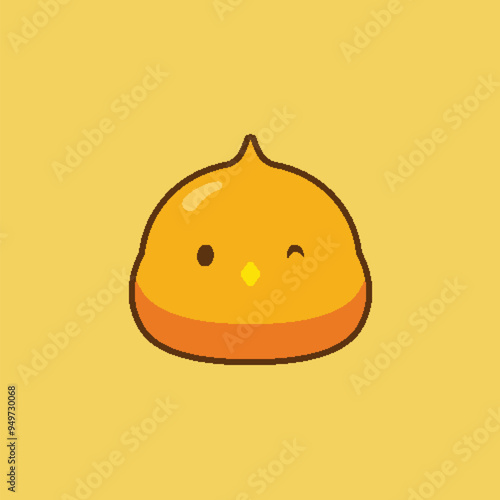 Vector cute chick cartoon vector icon illustartion
