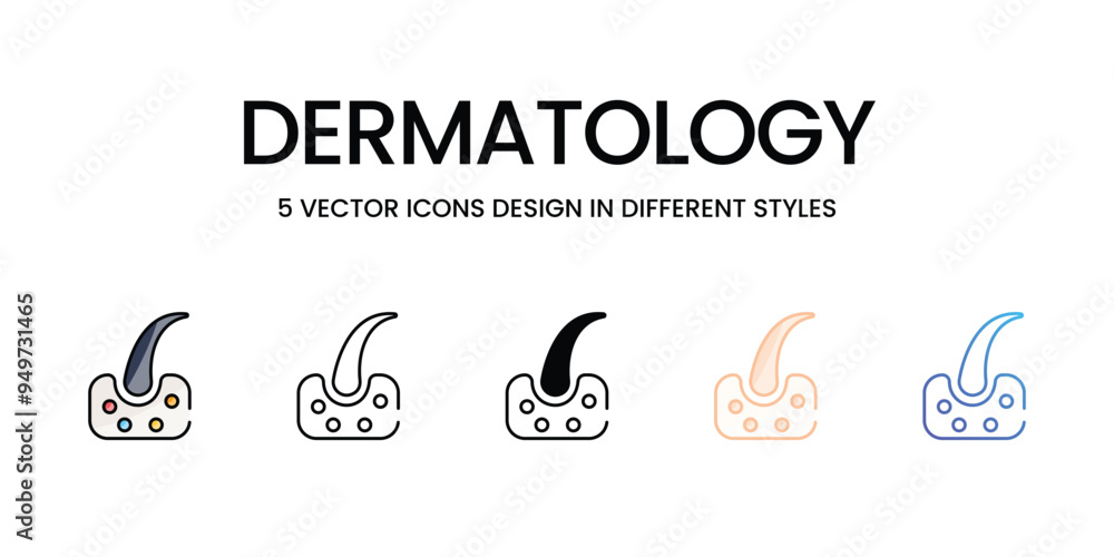 Dermatology icons set vector stock illustration Dermatology icons set vector stock illustration