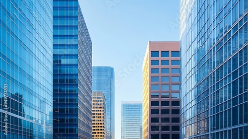 Wallpaper Mural Highrise Office Buildings in the Denver Tech Center Business District Colorado : Generative AI Torontodigital.ca