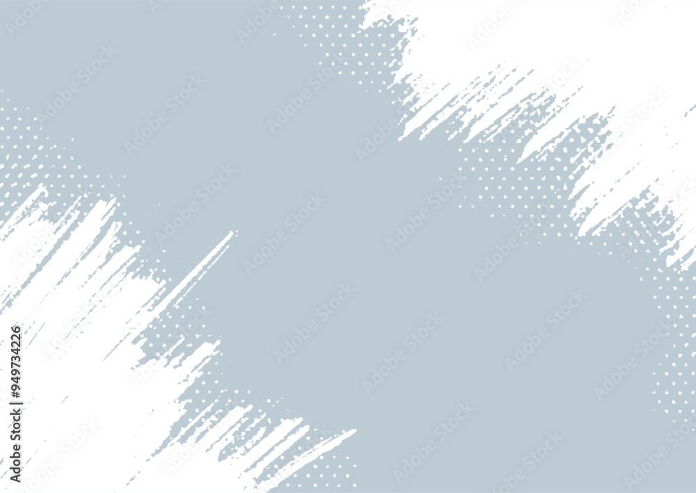Obraz premium Grunge style background with brush strokes and halftone dots