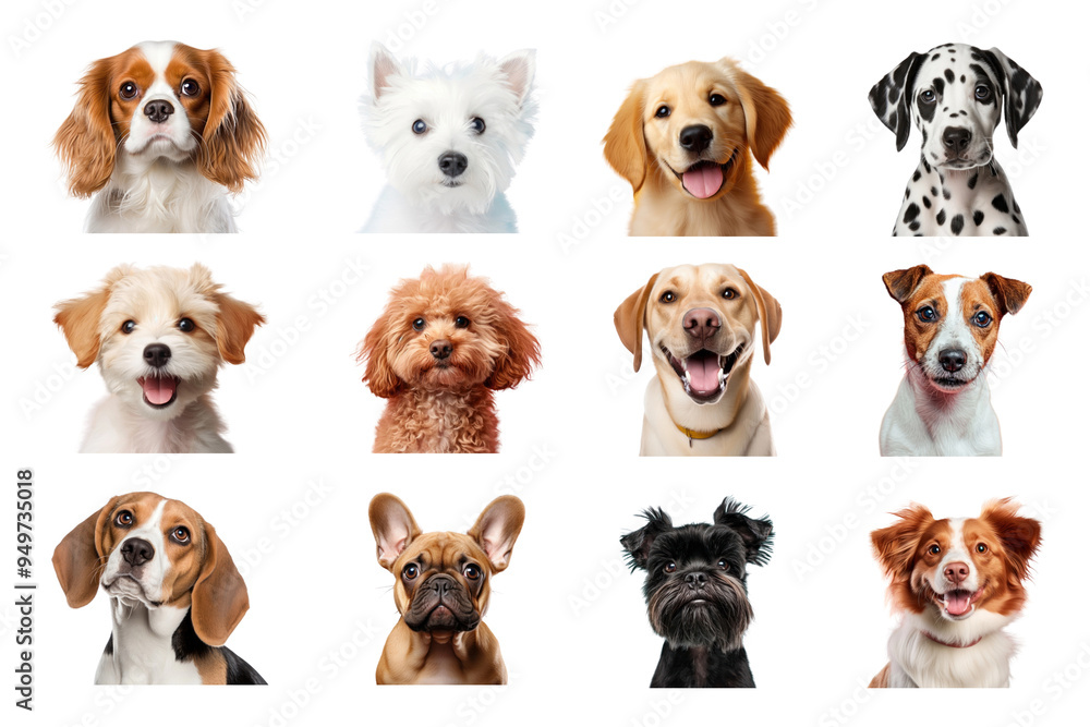 PNG cute dog element set, transparent background PNG cute dog element set, transparent background
