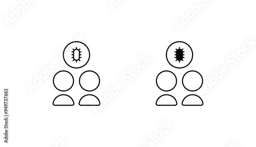 Man To Man icon design with white background stock illustration