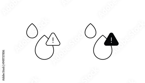 Infected Water icon design with white background stock illustration