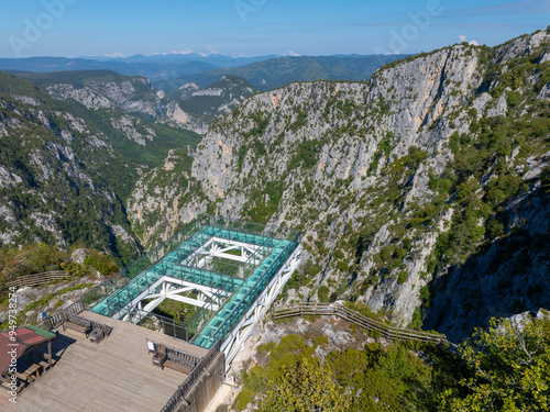 Catak Canyon and Glass Observation Deck located in Küre Mountains National Park in Azdavay District of Kastamonu Province photo