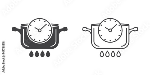 Сooking pot icon in flat style. Saucepan vector illustration on isolated background. Pan sign business concept.
