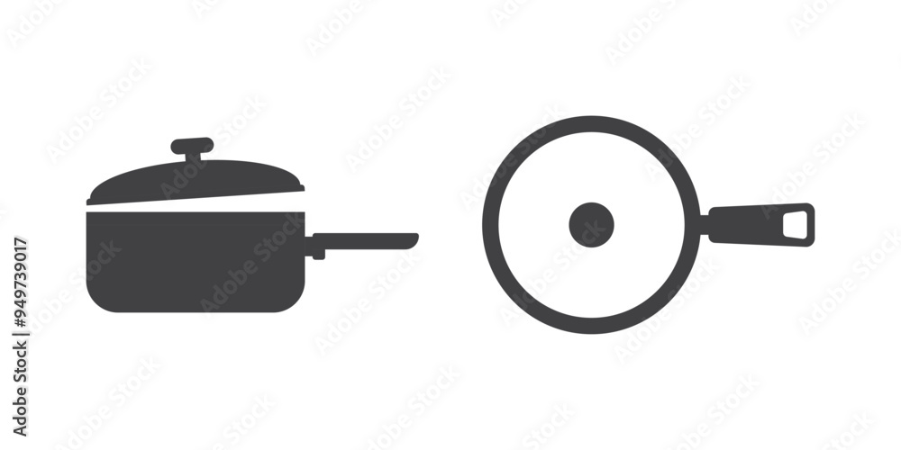 Сooking pot icon in flat style. Saucepan vector illustration on isolated background. Pan sign business concept. Сooking pot icon in flat style. Saucepan vector illustration on isolated background. Pan sign business concept.
