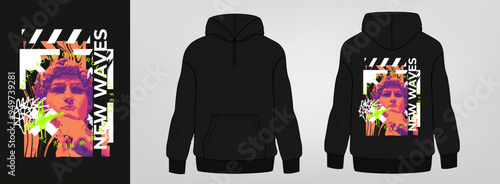 hoodie with urban print