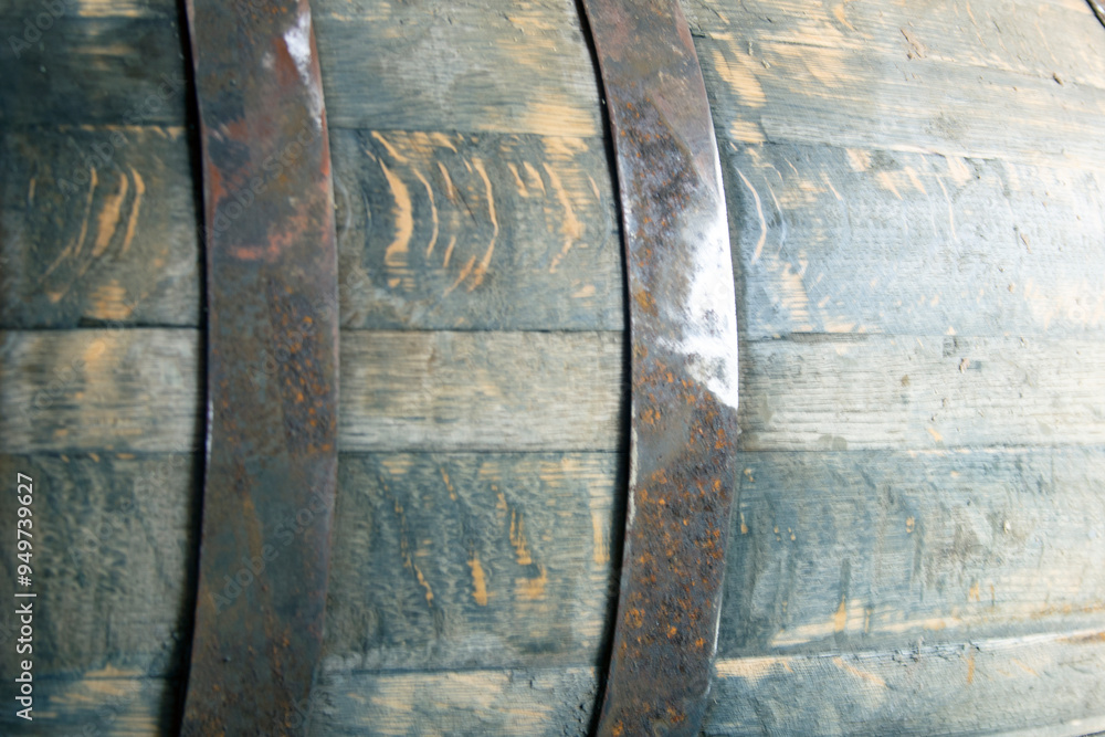 wooden old barrel close-up for wine and tincture wooden old barrel close-up for wine and tincture