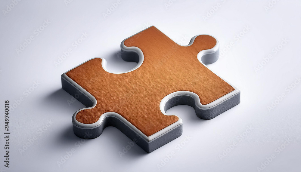 Puzzle Piece on White Puzzle Piece on White