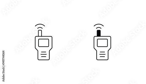 Walky Talky icon design with white background stock illustration