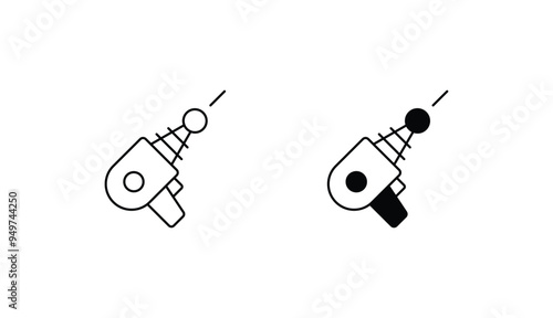 Leaser Gun icon design with white background stock illustration