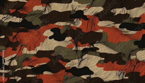 Trendy military camouflage