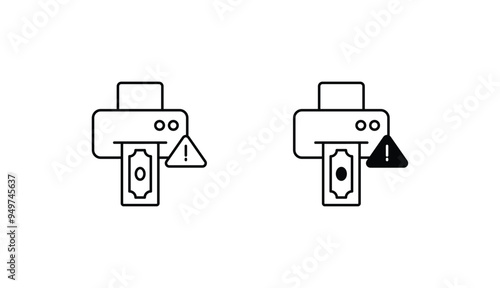 Illegal Money icon design with white background stock illustration