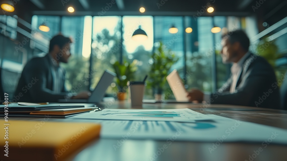 A business meeting in a modern office, backlit by a beautiful sunset, showcasing silhouettes against a glass backdrop. A business meeting in a modern office, backlit by a beautiful sunset, showcasing silhouettes against a glass backdrop.