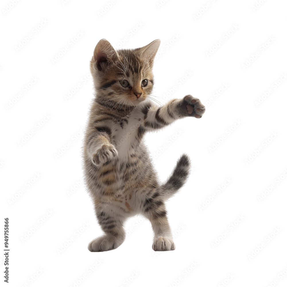 Adorable Kitten Standing on Hind Legs Adorable Kitten Standing on Hind Legs