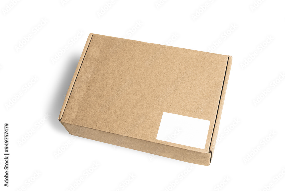 Brown parcel paper box. Cardboard box. Delivery packaging. Brown parcel paper box. Cardboard box. Delivery packaging.