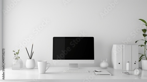 Minimalist White Workspace photo