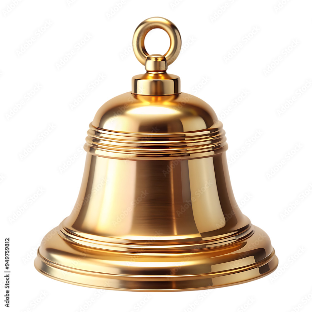 golden bell isolated on white golden bell isolated on white