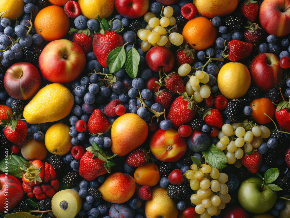 A vibrant array of fresh fruits arranged beautifully, showcasing colors and textures, ideal for health and food themes. A vibrant array of fresh fruits arranged beautifully, showcasing colors and textures, ideal for health and food themes.