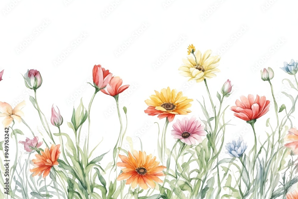 custom made wallpaper toronto digitalflores silvestres pintadas en acuarela