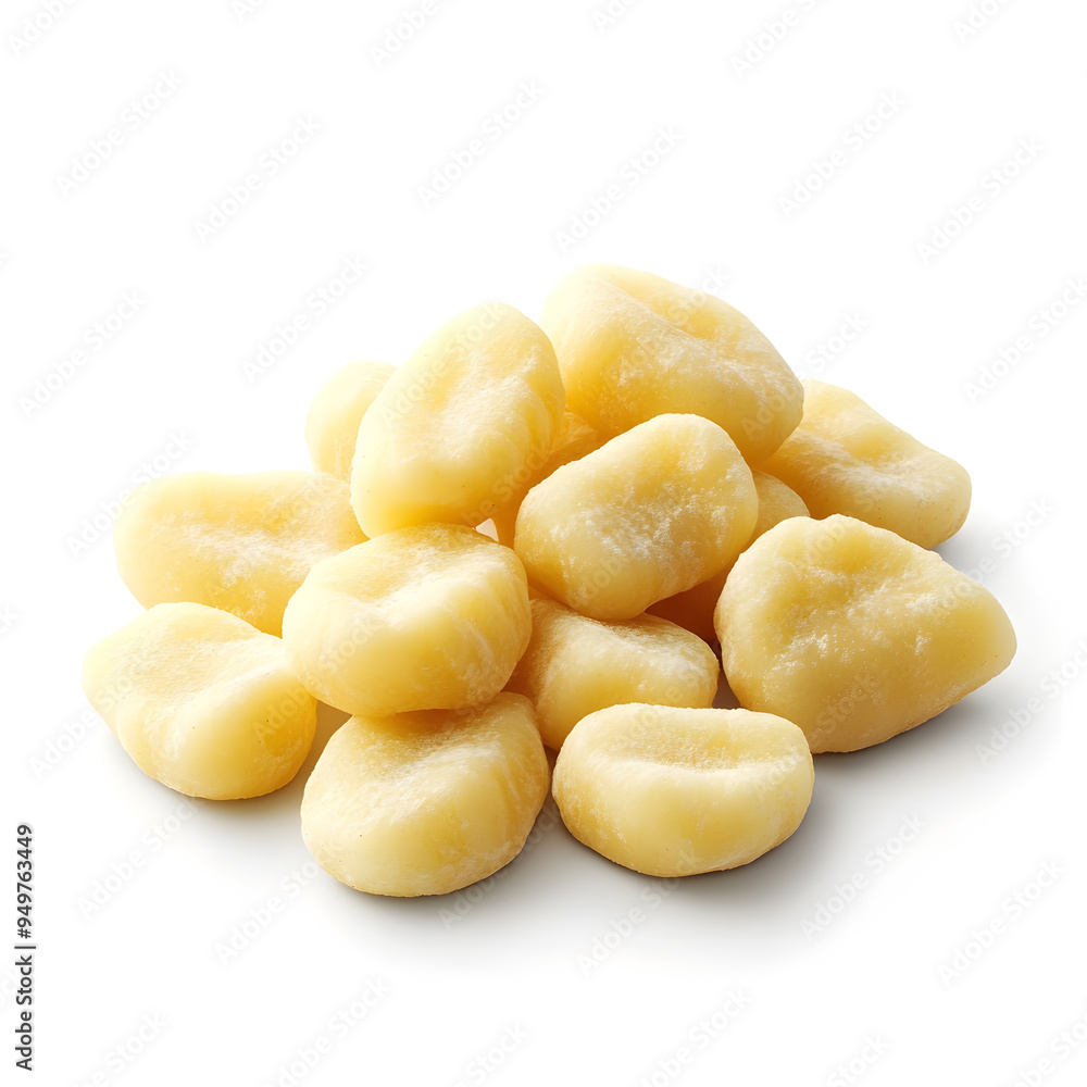 Potato Gnocchi isolated on white background Potato Gnocchi isolated on white background