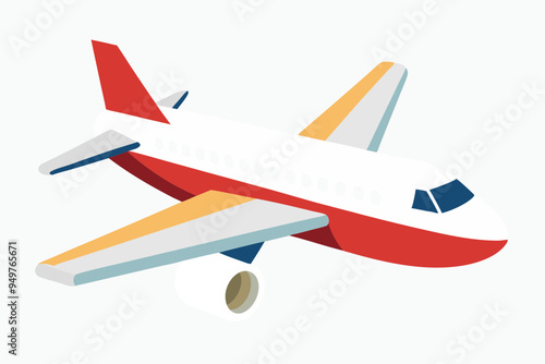 Minimalist Plane Vector - Simple Printable Aircraft Illustration
