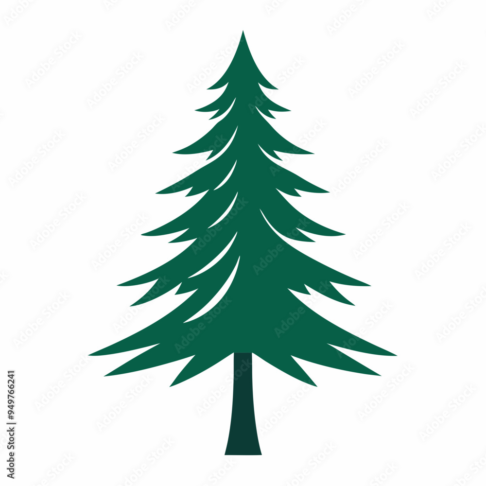 Cartoon Spruce Tree - Tattoo Design Vector Graphics Cartoon Spruce Tree - Tattoo Design Vector Graphics
