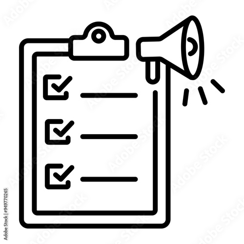 Election manifesto icon in linear style 