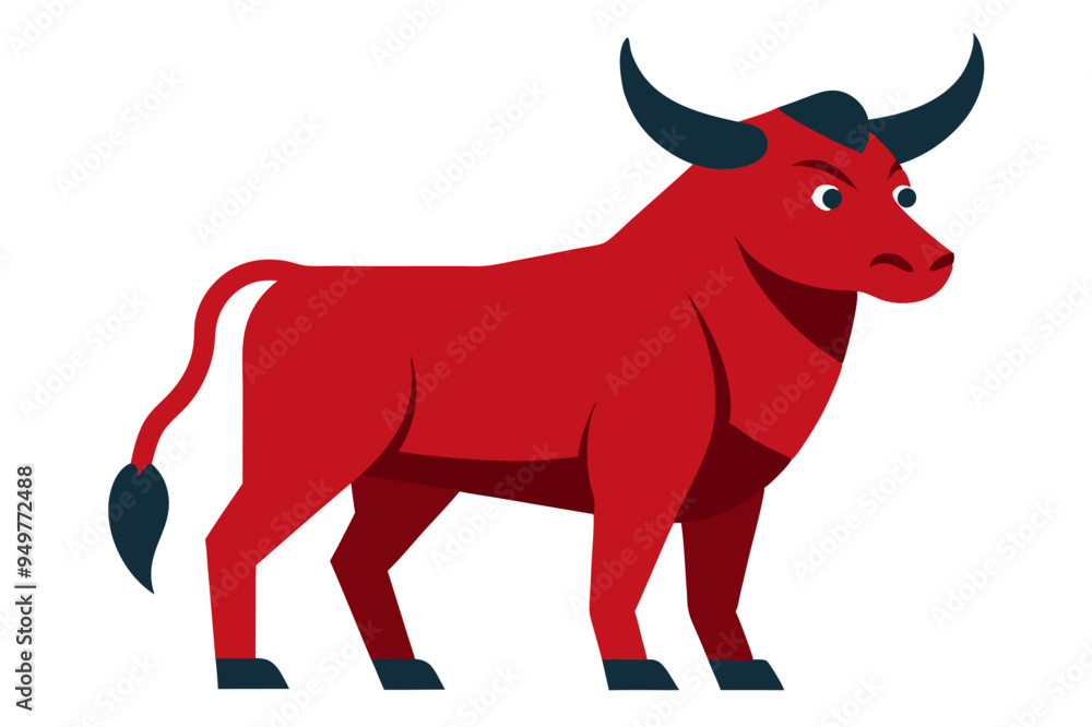 Obraz premium A Bull vector illustration